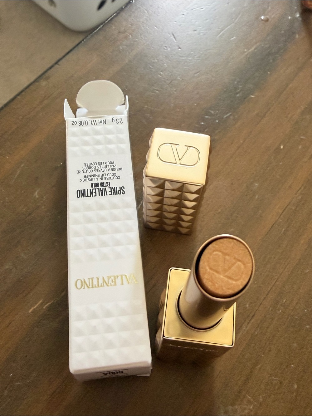 Valentino Spike Extra Bold Lipstick - 600A Gold Shade